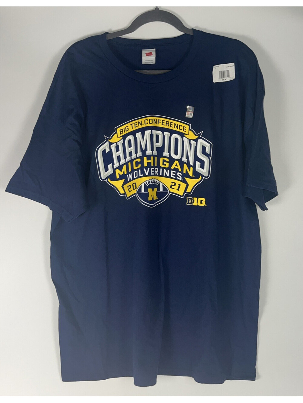 NWT Michigan 2021 B10 Conference Champions T-Shirt-Men's 2XL